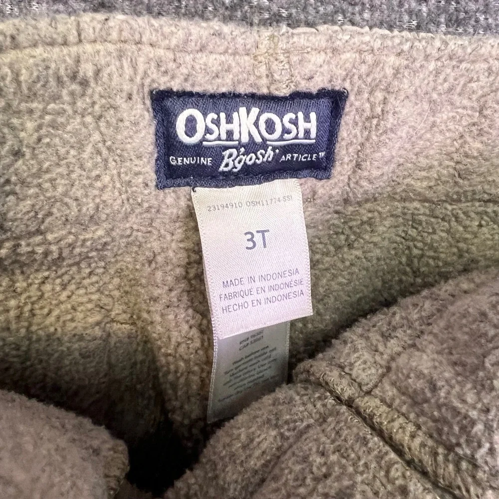 OshKosh Jogger Pants Toddler 3T Fleece Lined Casual‎ Winter Sweater Knit 19x14.5